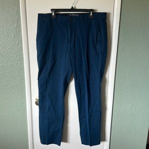 Men's Calvin Klein slim fit navy blue chinos 38x32